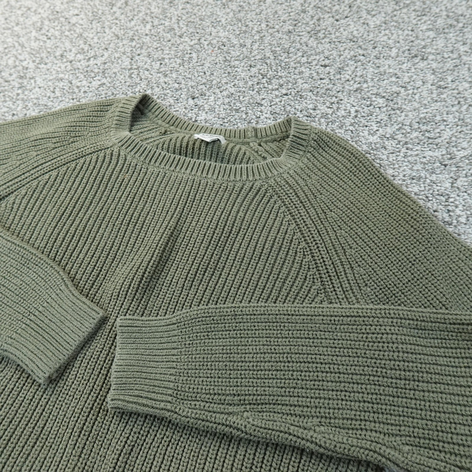 LL Bean Sweater Womens M Green Heavy Chunky Knit Pullover Crewneck Outdoor Hike LL Bean Sweater Womens M Green Heavy Chunky Knit Pullover Crewneck Outdoor Hike