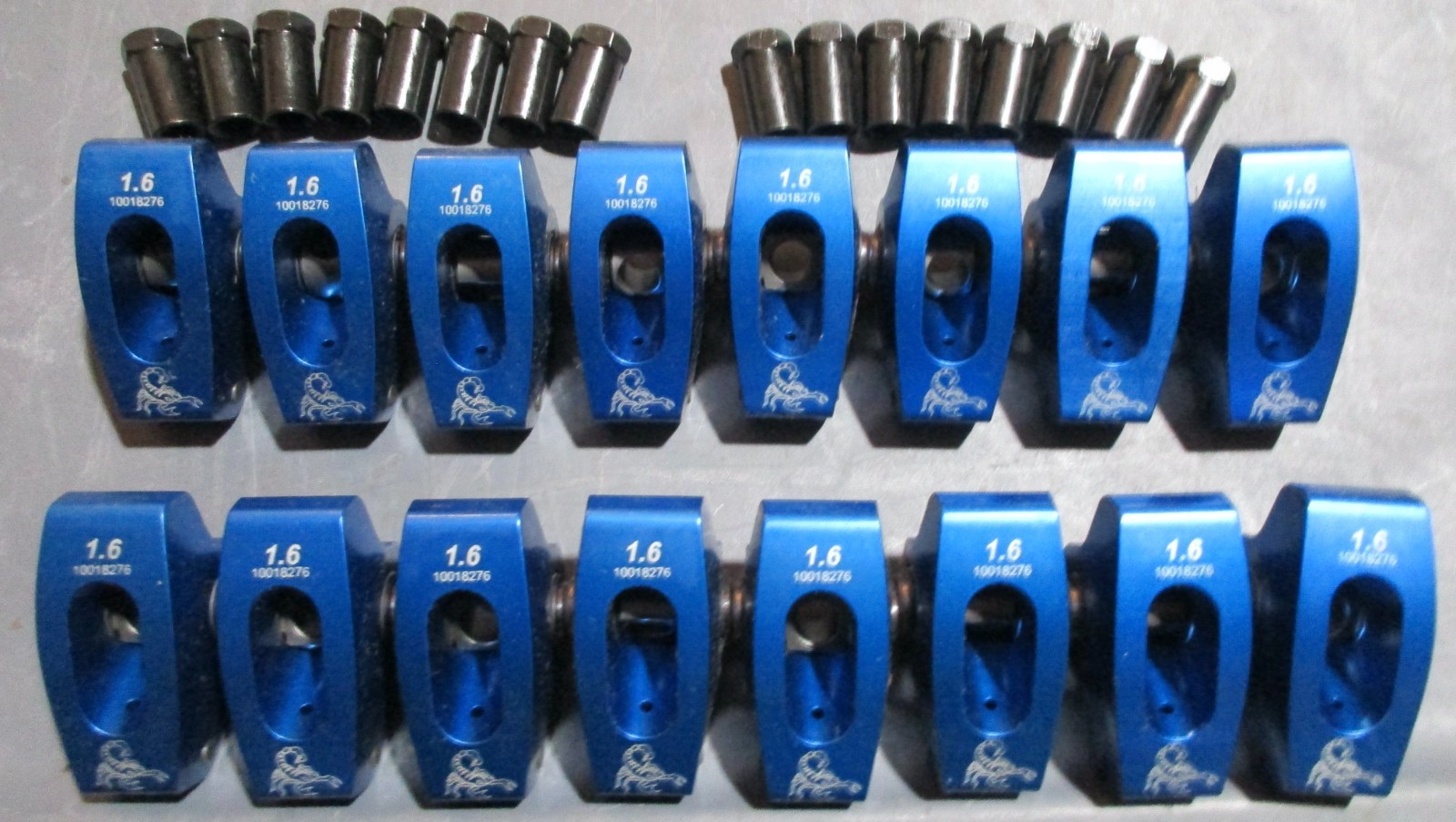SCORPION PERFORMANCE SBC FULL ALUMi ROLLER ROCKER ARMS 1.6 Ratio 7/16 Stud- 1003