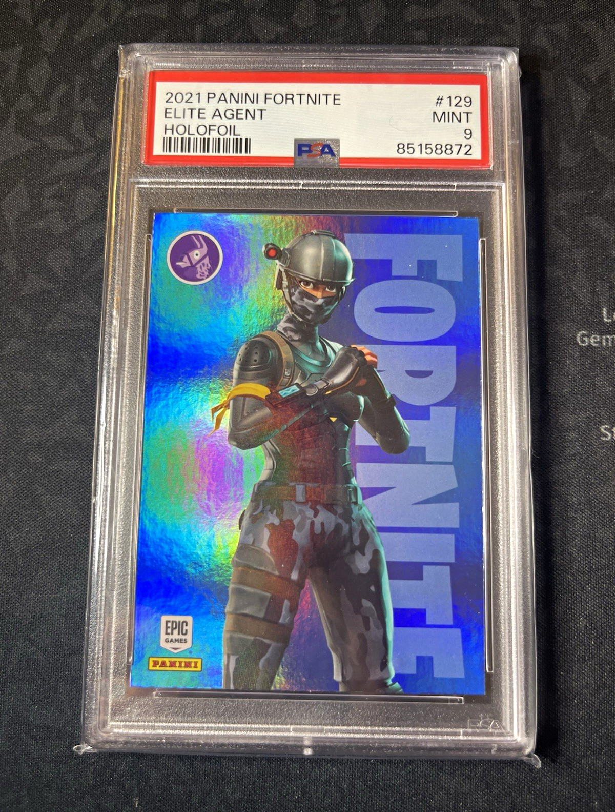 Panini 2021 Panini Fortnite Elite Agent #129 Holofoil PSA 9 Panini 2021 Panini Fortnite Elite Agent #129 Holofoil PSA 9