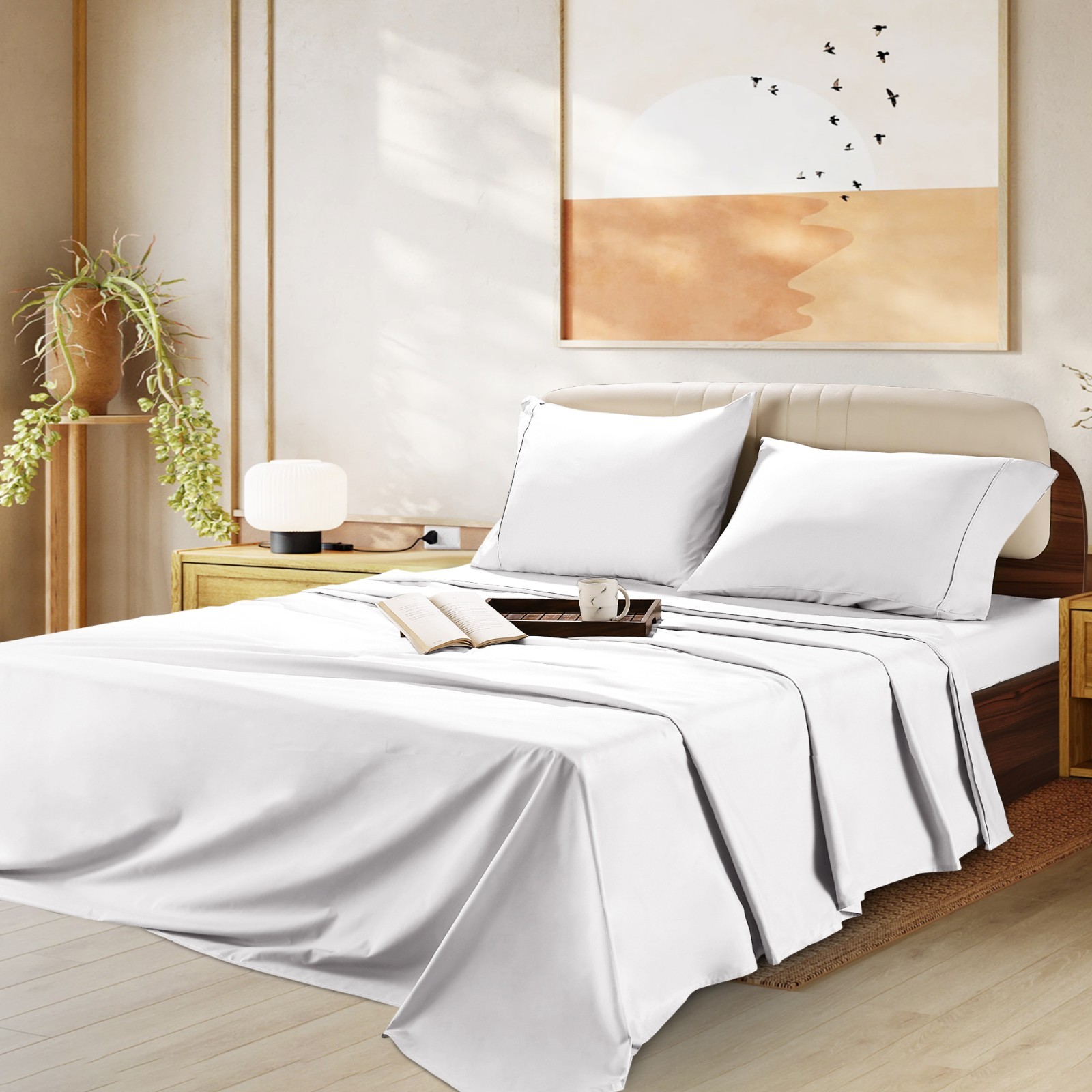 4-Piece: Luxury Home 1000 Thread Count Egyptian Cotton Sheet Sets