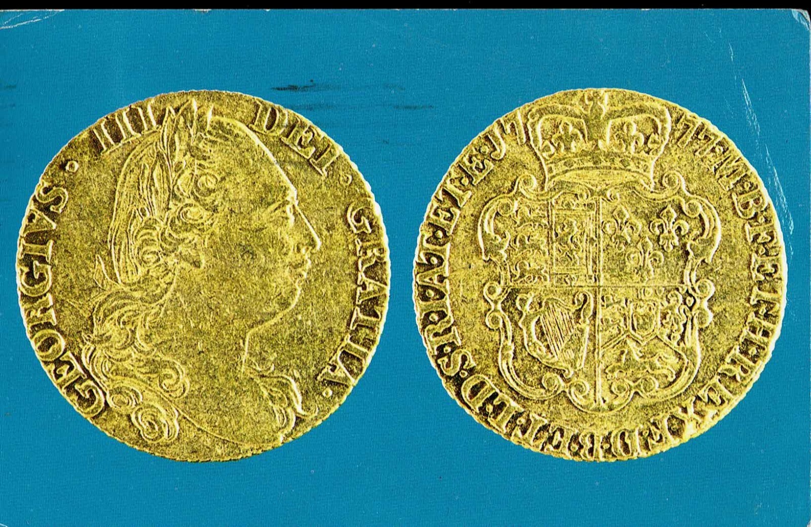 Gold Guineas 18th Cent. 1967 Postcard Posted San Juan PR 4¢ Lincoln Stamp 