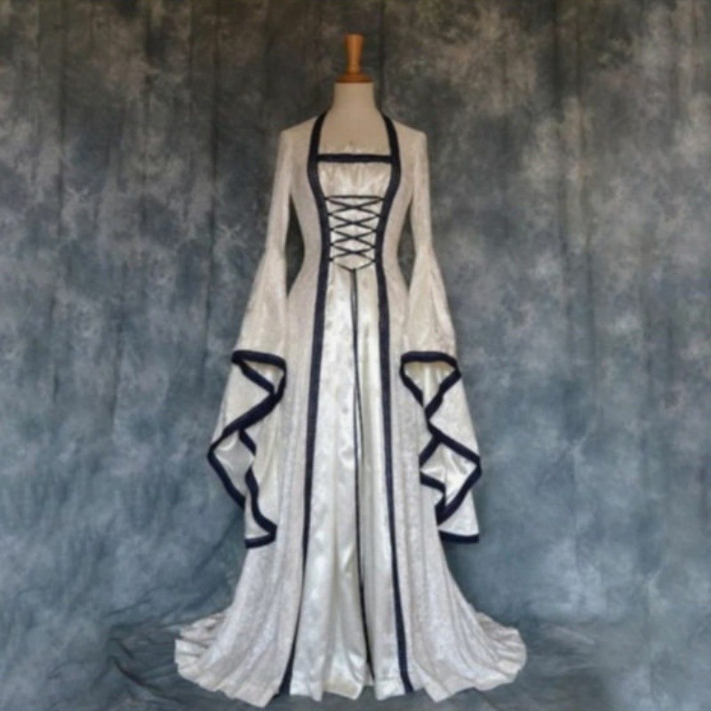 Halloween Costume Witch Long Dress Women Party Medieval Revival Adults Cosplay Halloween Costume Witch Long Dress Women Party Medieval Revival Adults Cosplay