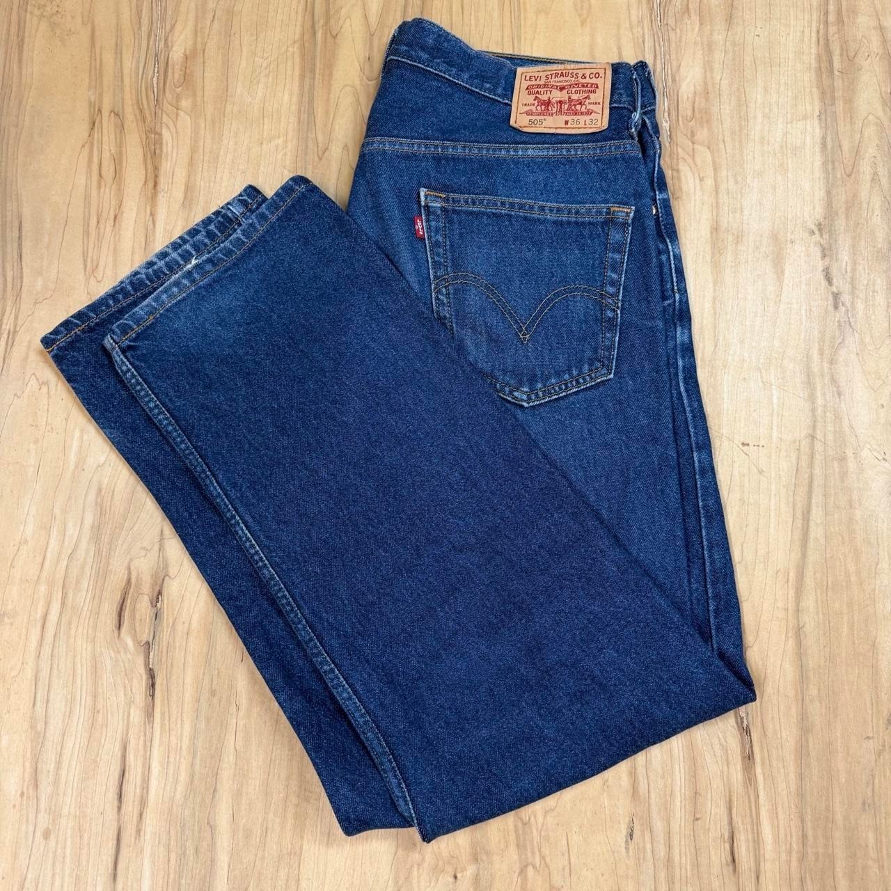 Vintage Levis 505 Dark Wash Regular Fit Denim Jeans 36x31 Blue 90s Mens Vintage Levis 505 Dark Wash Regular Fit Denim Jeans 36x31 Blue 90s Mens