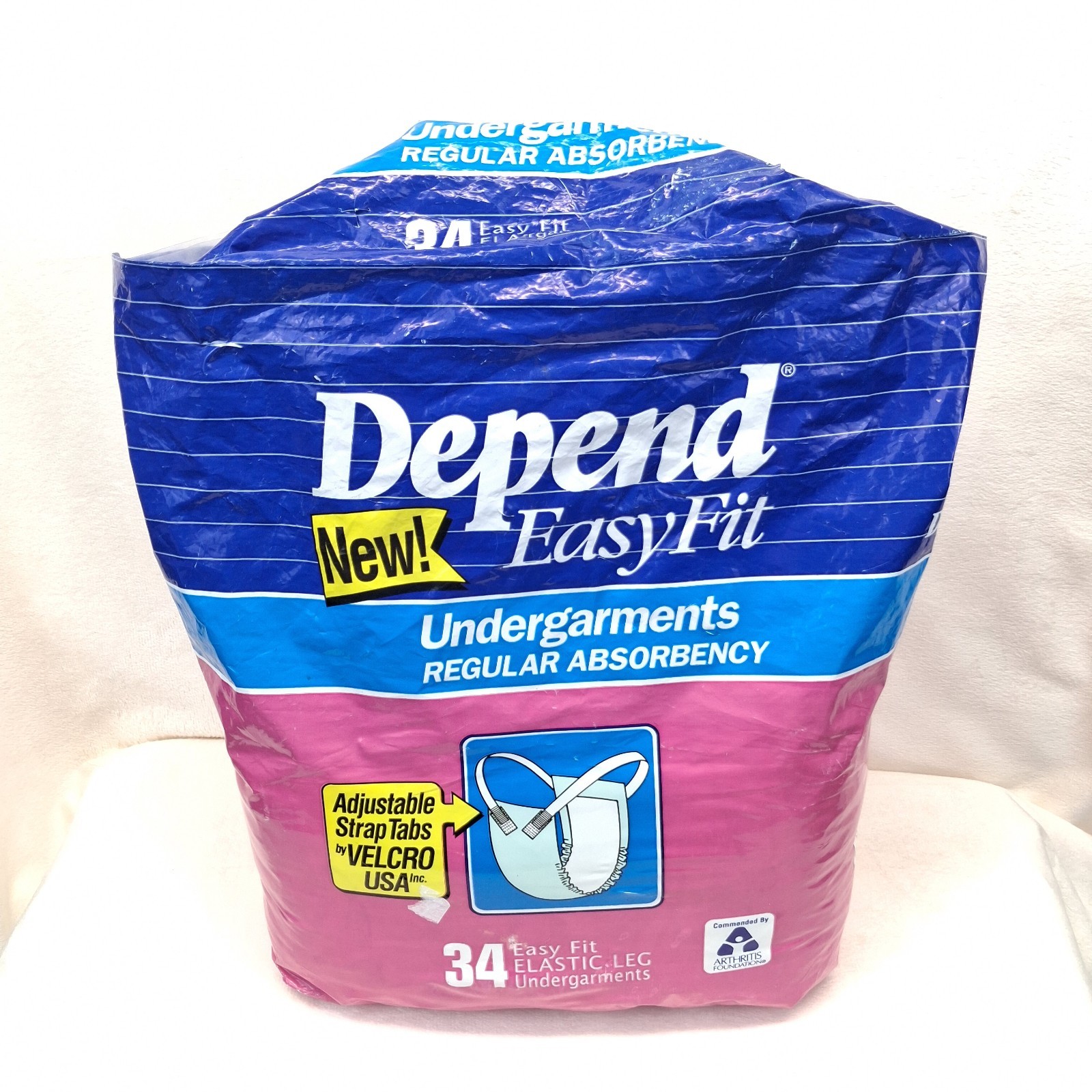 Vintage 1996 Depend Easy Fit Large Open Package ~ Not Full Fits Up to 54