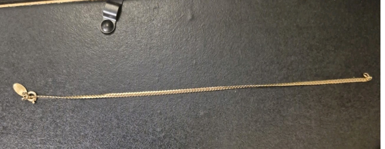 Signed Vintage Krementz 14K Gold Overlay Flat Link Chain Bracelet 7