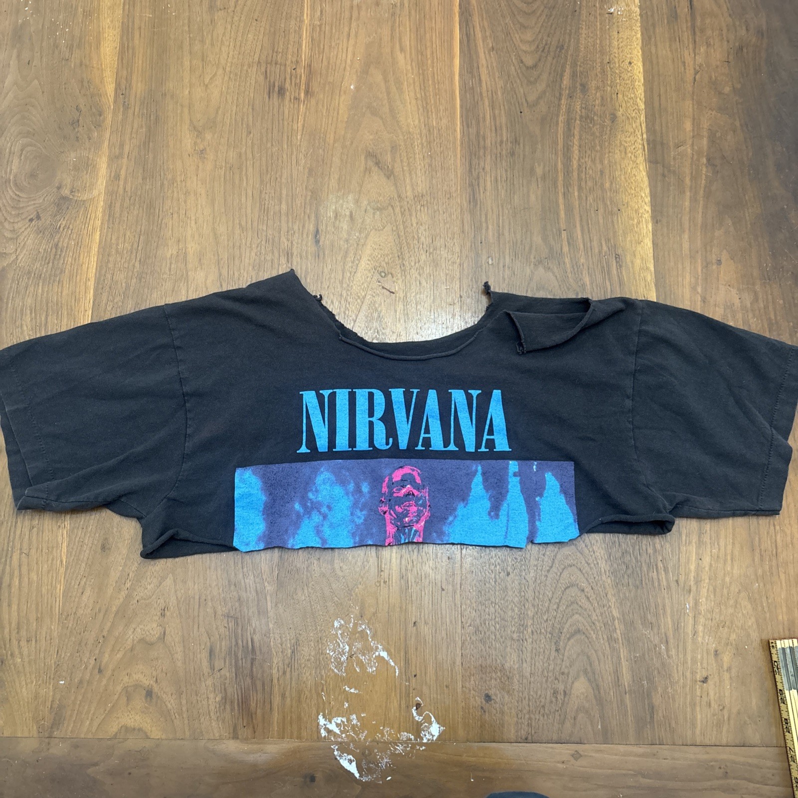 Vintage 90s 1992 Nirvana Sliver Brockum Group Single Stitch Chopped Size L Vintage 90s 1992 Nirvana Sliver Brockum Group Single Stitch Chopped Size L