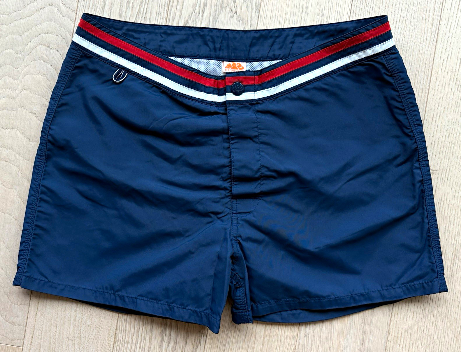 Sundek Men\'s Swim Shorts Trunks Vintage Navy Blue Men\'s Size 32 Sundek Men\'s Swim Shorts Trunks Vintage Navy Blue Men\'s Size 32