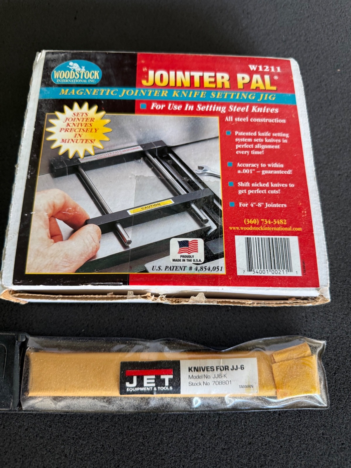JET Tools Knives for JJ-6 plus Jointer Pal Blade Setter for 4-8\ JET Tools Knives for JJ-6 plus Jointer Pal Blade Setter for 4-8\