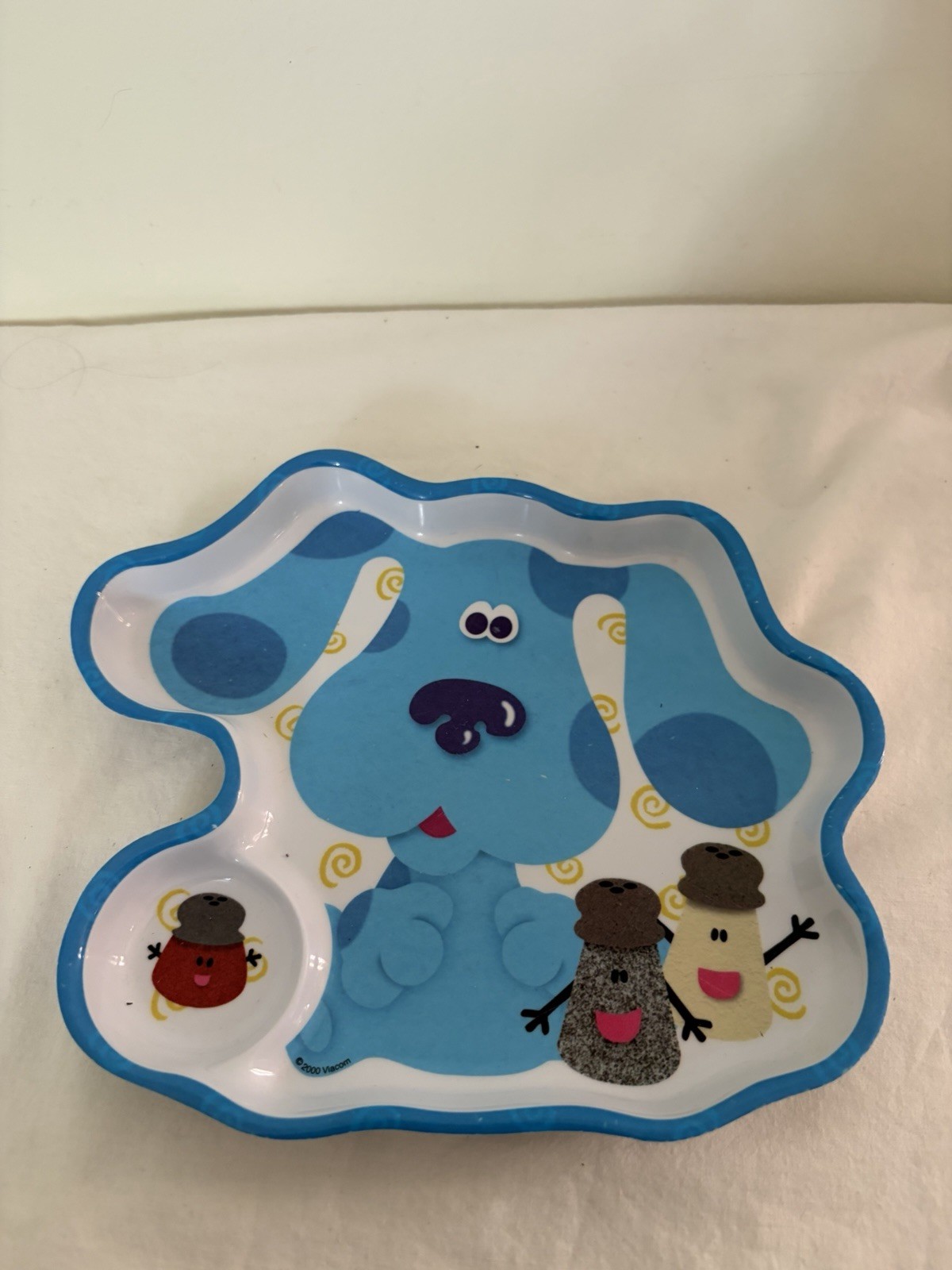 Vintage Y2K Blues Clues Divided Section Melamine Plates ZAK Designs 2000 Vintage Y2K Blues Clues Divided Section Melamine Plates ZAK Designs 2000