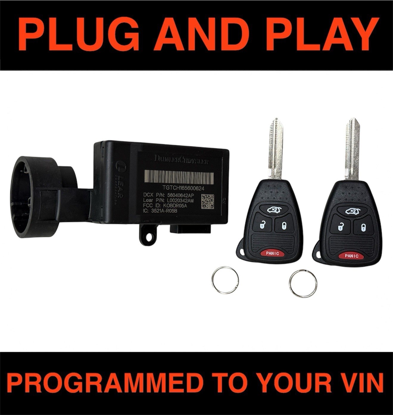 2006-2007 Dodge Magnum Charger Chrysler 300 Immobilizer 56040642 VIN PROGRAMMED
