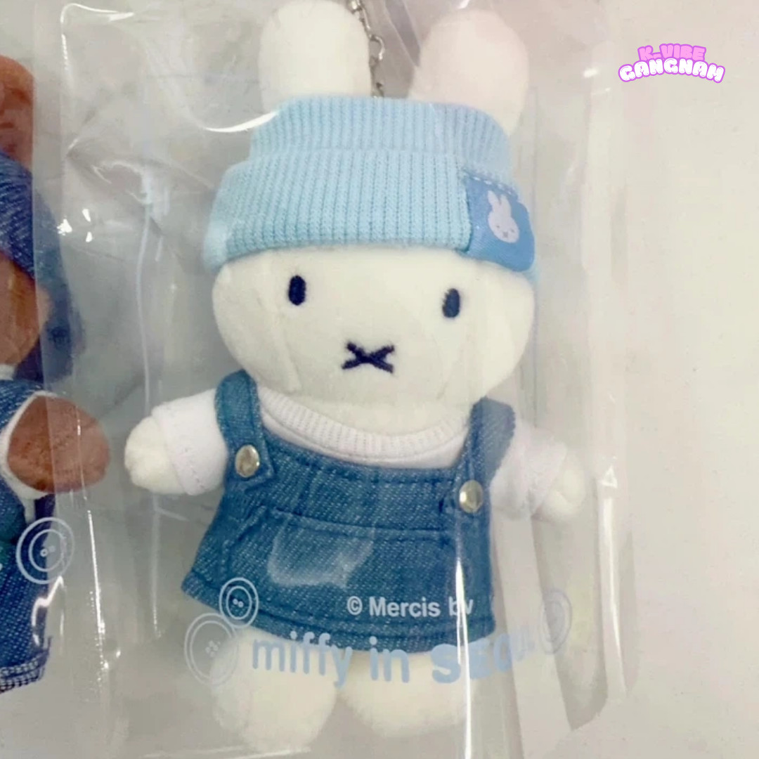 Miffy in Seoul Plush Keyring Seongsu Denim Exclusive Limited