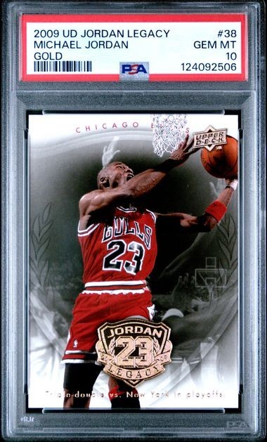 Michael Jordan PSA 10 Gold SP /30000 2009 Upper Deck UD Jordan Legacy #38 Bulls Michael Jordan PSA 10 Gold SP /30000 2009 Upper Deck UD Jordan Legacy #38 Bulls