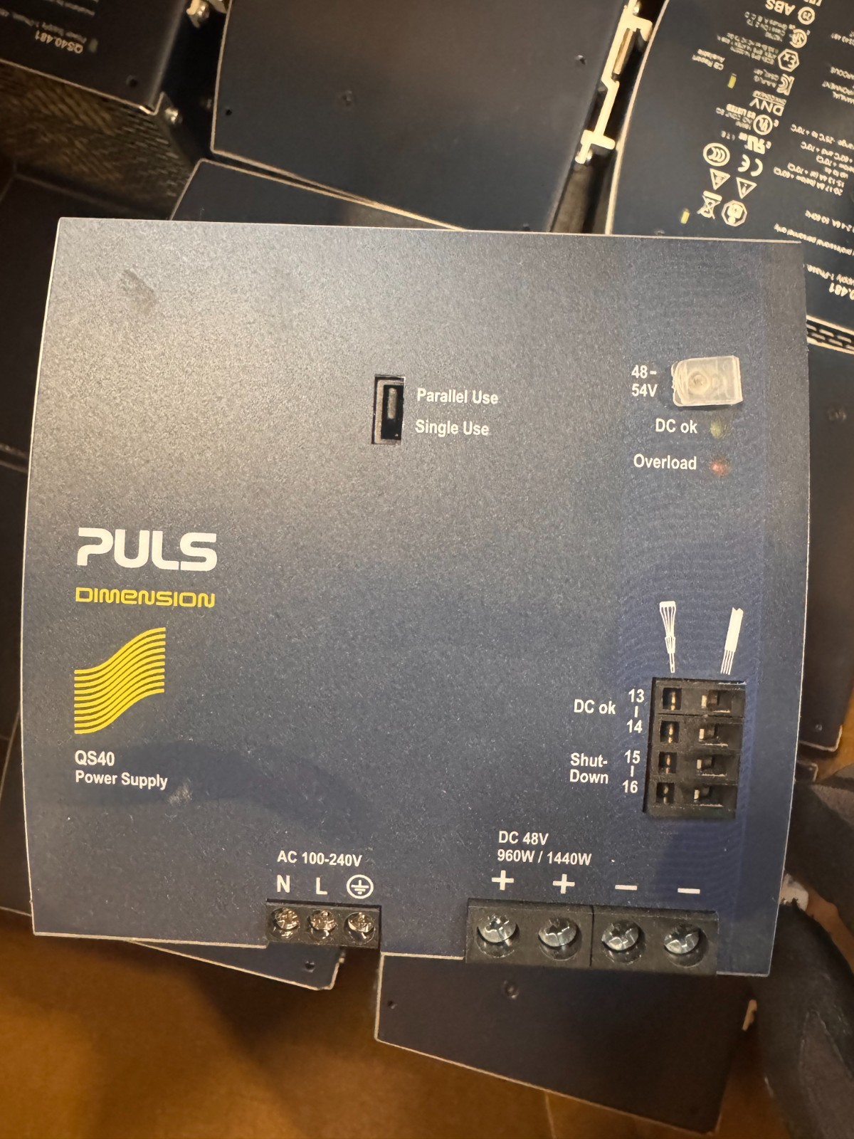 QS40.481 POWER SUPPLY 20A AC 100-240V 48VDC 