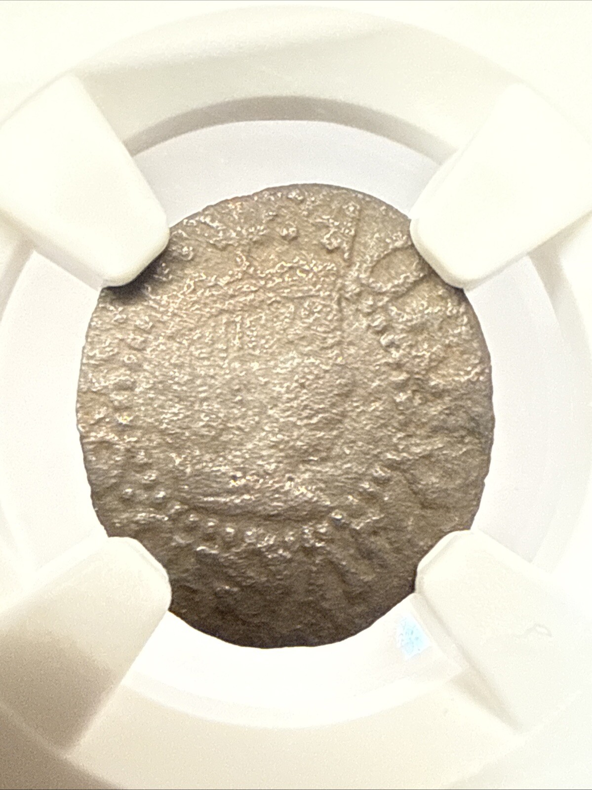 COLONIAL ERA SPAIN King Philip III “The Pious” 1598-1621 Copper Dinero NGC VF