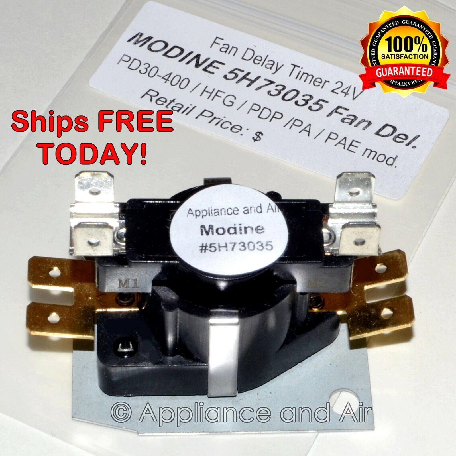 5H73035 Modine Gas Heater Fan Delay Timer Relay PD/PDP/PAE/PA - ships TODAY