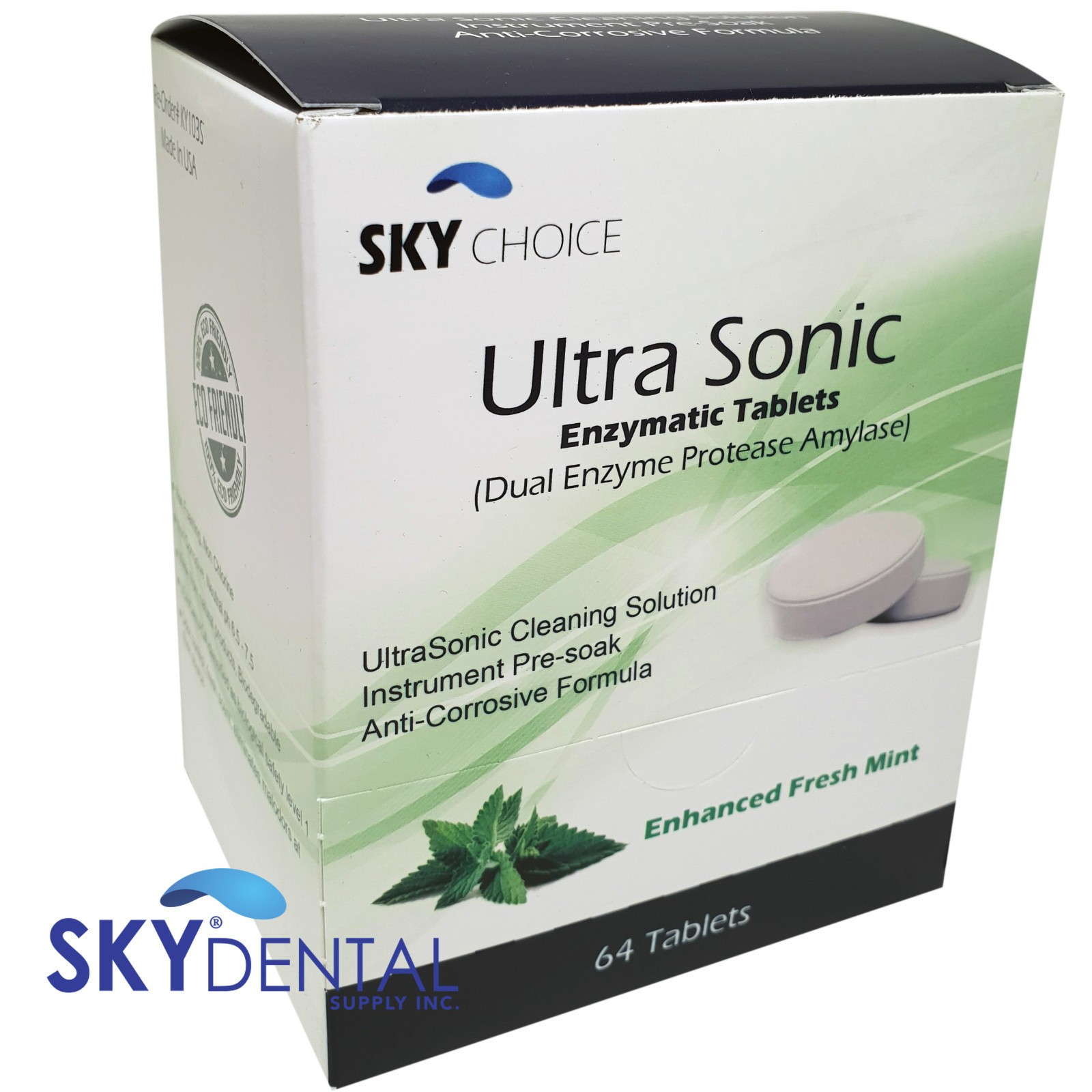 64 UltraSonic Tablets Fresh Mint Ultra Sonic cleaning solution Enzymatic Tabs