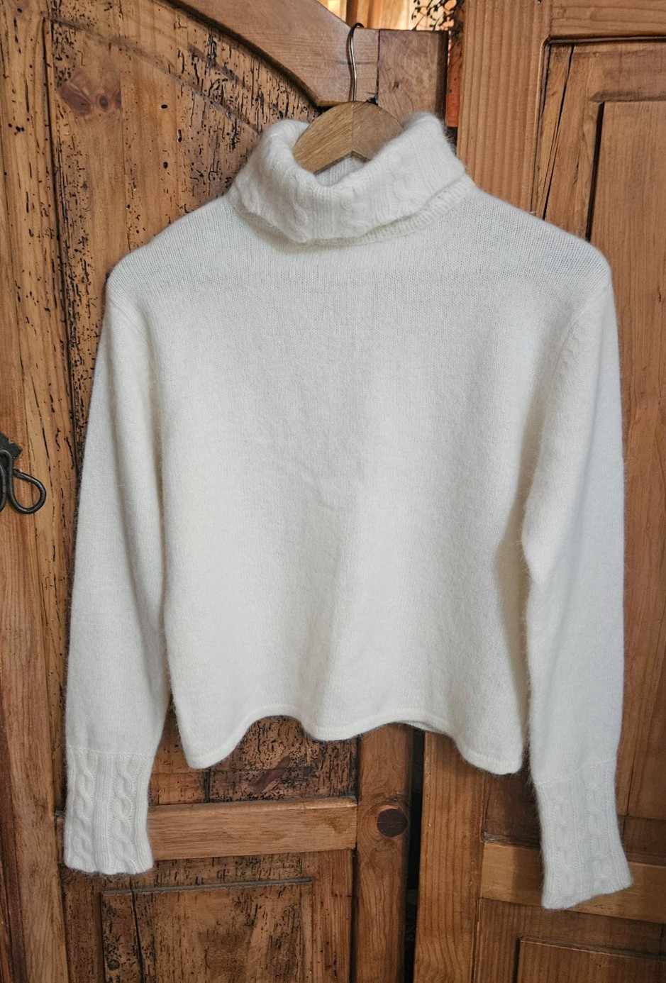 Vintage Q&A Ivory Lambswool Rabbit Hair Angora Turtleneck L (Pit: 21\ Vintage Q&A Ivory Lambswool Rabbit Hair Angora Turtleneck L (Pit: 21\