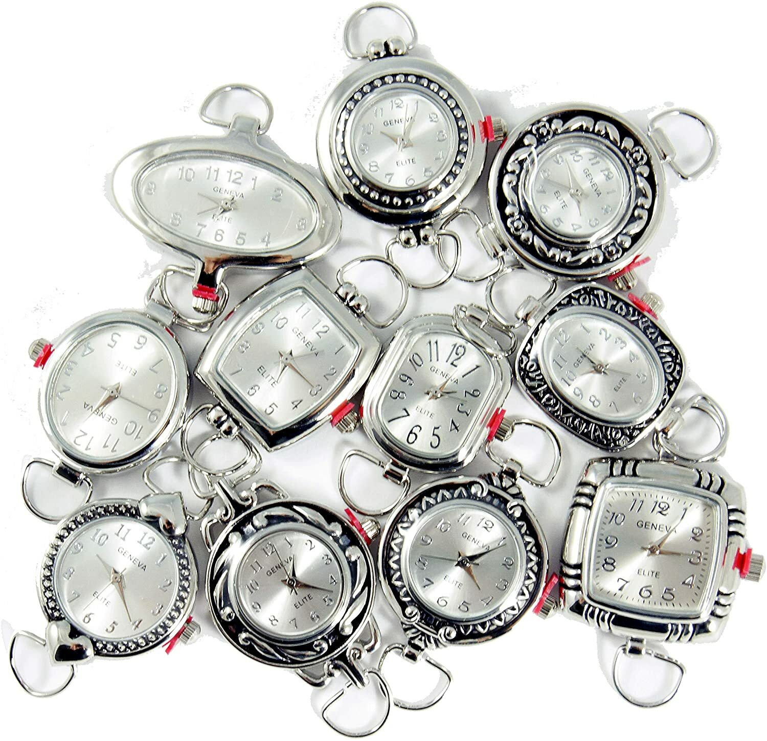 Blekon Collections Mix Watch Faces for Beading 5 PCs Loops and Battery Included