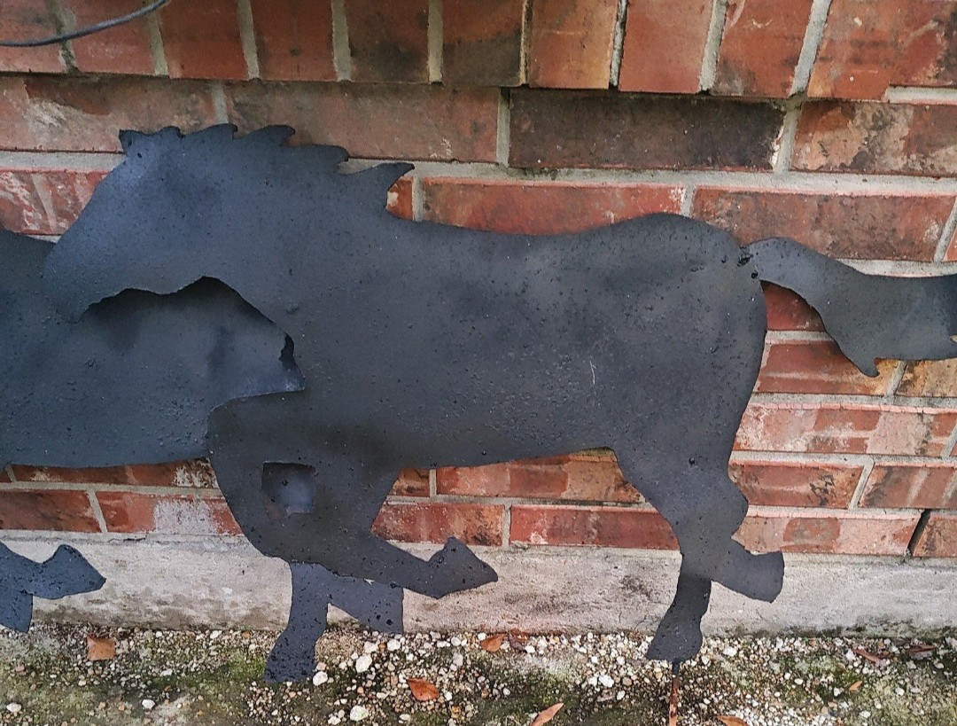 Running Horses Metal Landscape Art