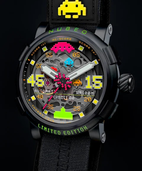 NUBIO Space Invaders Watch LIMITED EDITION #84 out of 100 collectors edition. NUBIO Space Invaders Watch LIMITED EDITION #84 out of 100 collectors edition.