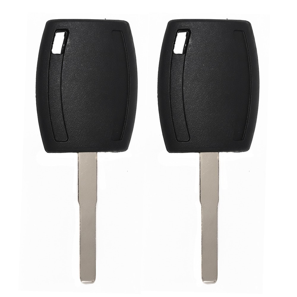 Blank Uncut Transponder key Replacement for Ford 4D63 80 bit Chip HU101 (2 Pack)