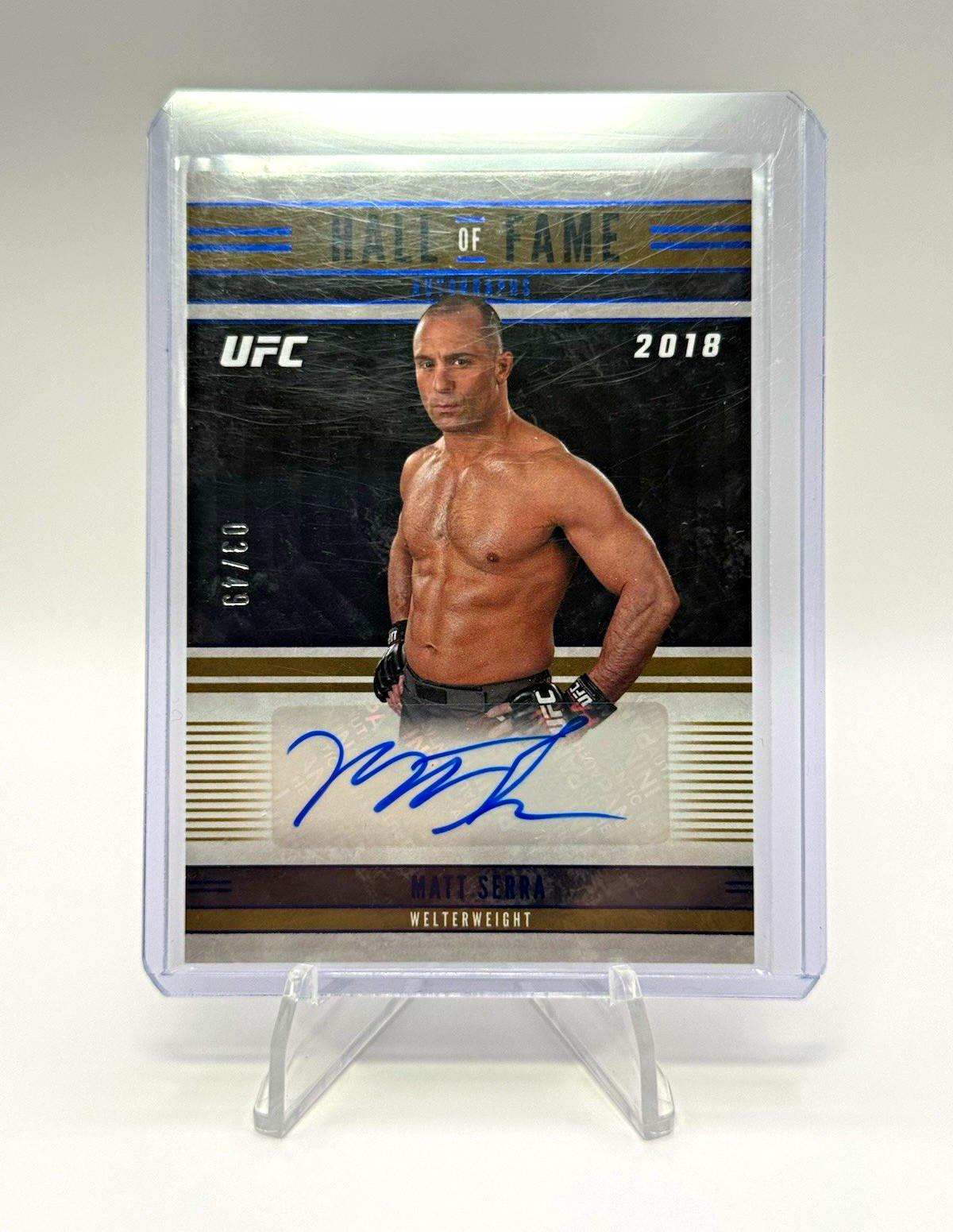 Panini 2023 Chronicles UFC Hall of Fame Autographs Matt Serra #HF-MSR Auto /49