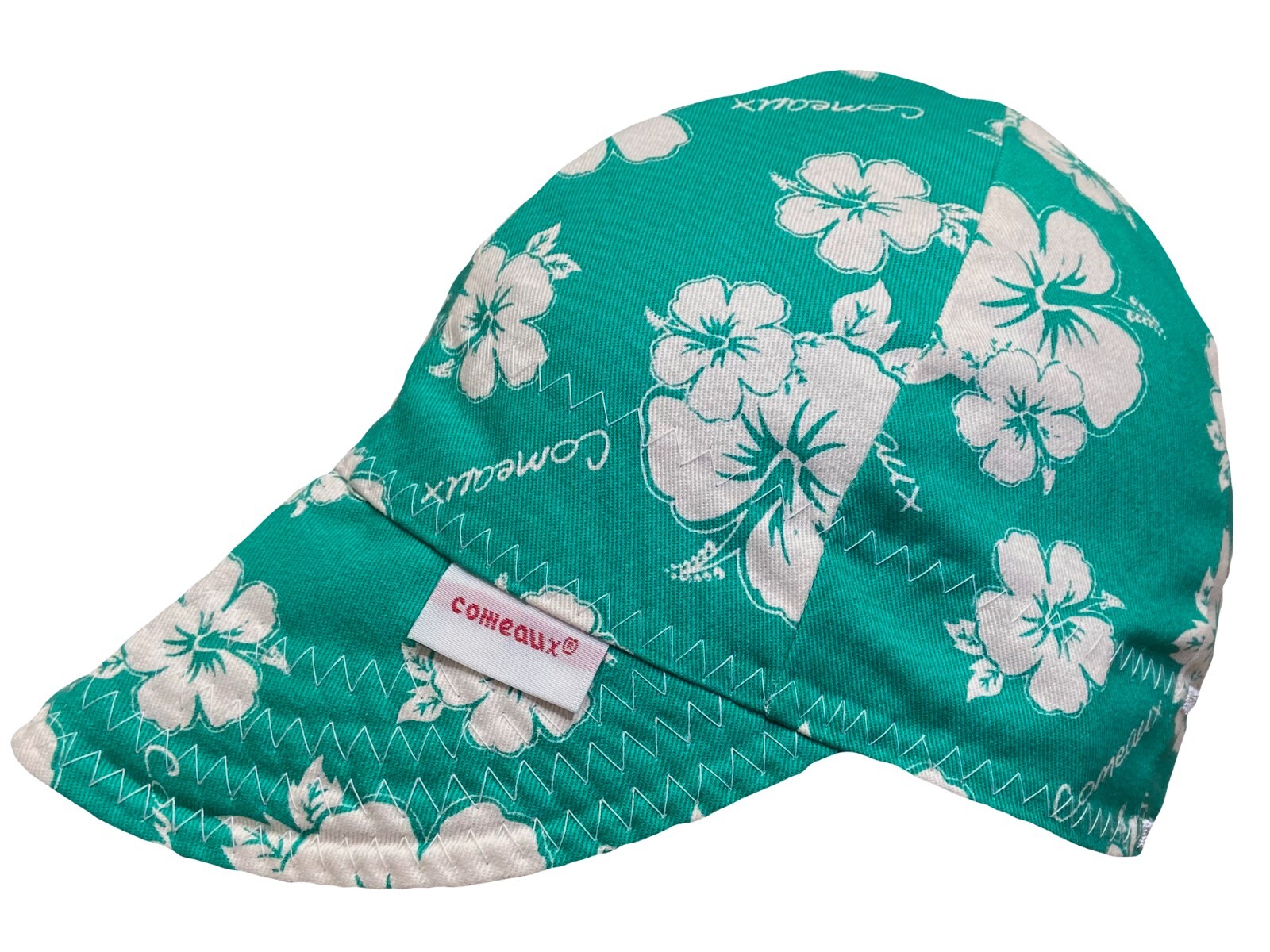 New 1 Comeaux Caps Welding Welders Hat Reversible Hawaiian Flower Print New 1 Comeaux Caps Welding Welders Hat Reversible Hawaiian Flower Print