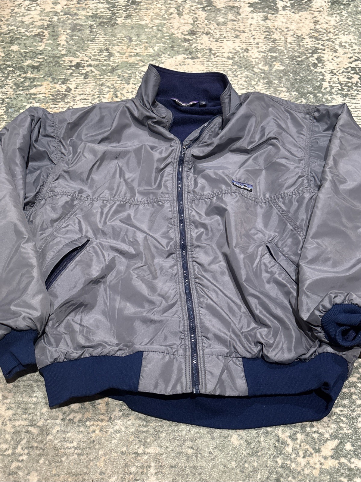 Vintage 90s Patagonia Shelled Synchilla Jacket Men XL Gray Fleece Bomber USA