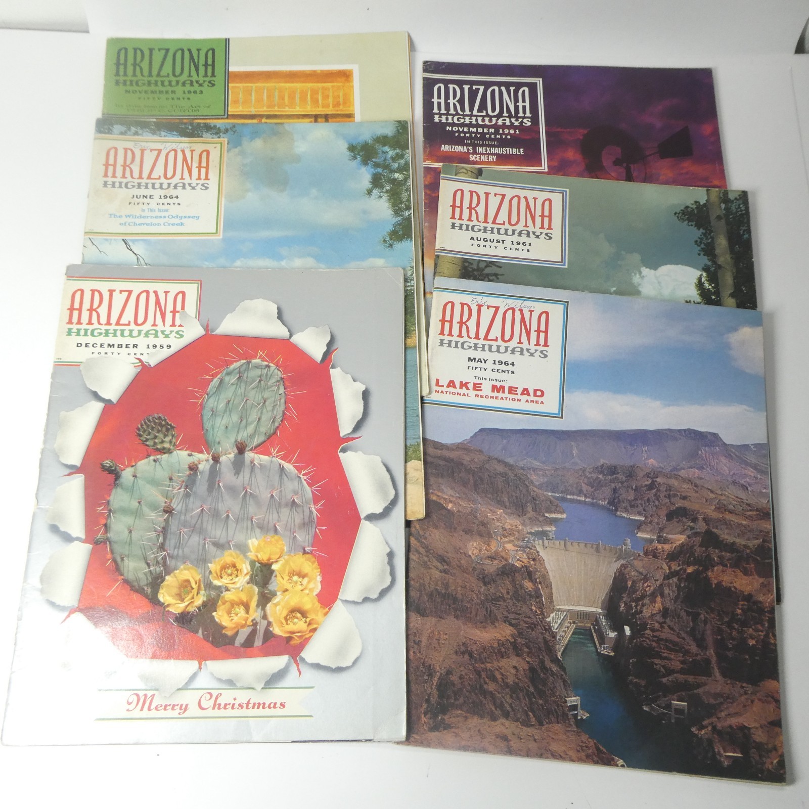 7 Issues Arizona Highways Magazine Vintage 1959-1964 7 Issues Arizona Highways Magazine Vintage 1959-1964