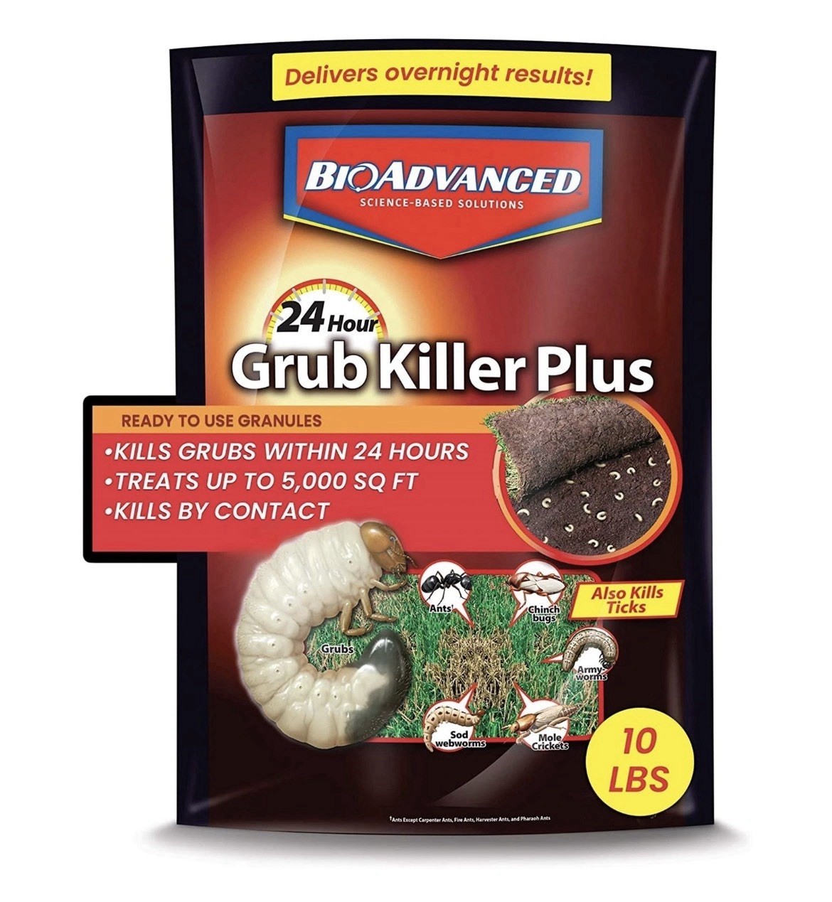 Bioadvanced 24-Hour Grub Killer Plus, Ready to Use Granules, 10lb Bioadvanced 24-Hour Grub Killer Plus, Ready to Use Granules, 10lb