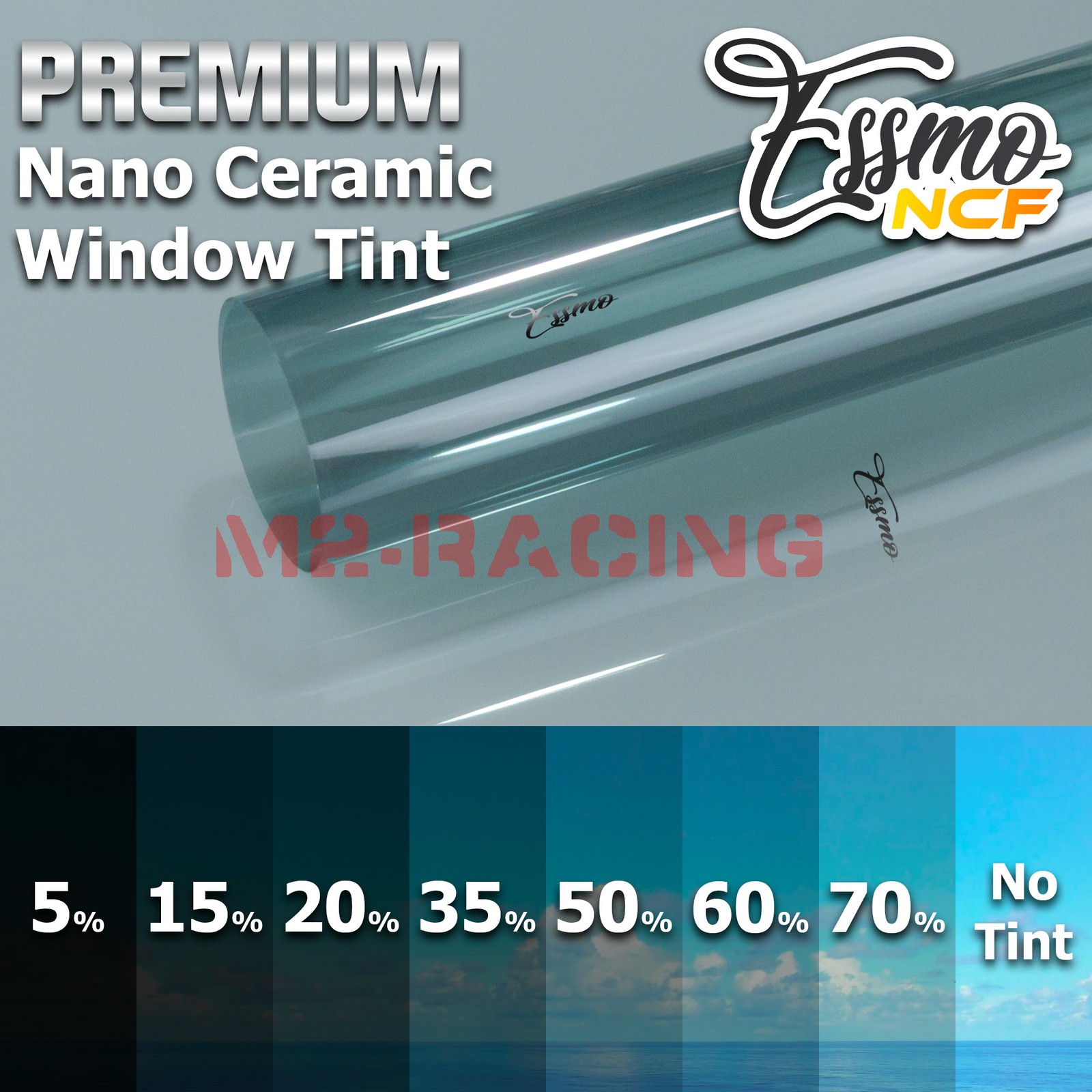 ESSMO Nano Ceramic Window Tint Film 70% VLT Car Home UV Heat Protection NCF70 ESSMO Nano Ceramic Window Tint Film 70% VLT Car Home UV Heat Protection NCF70
