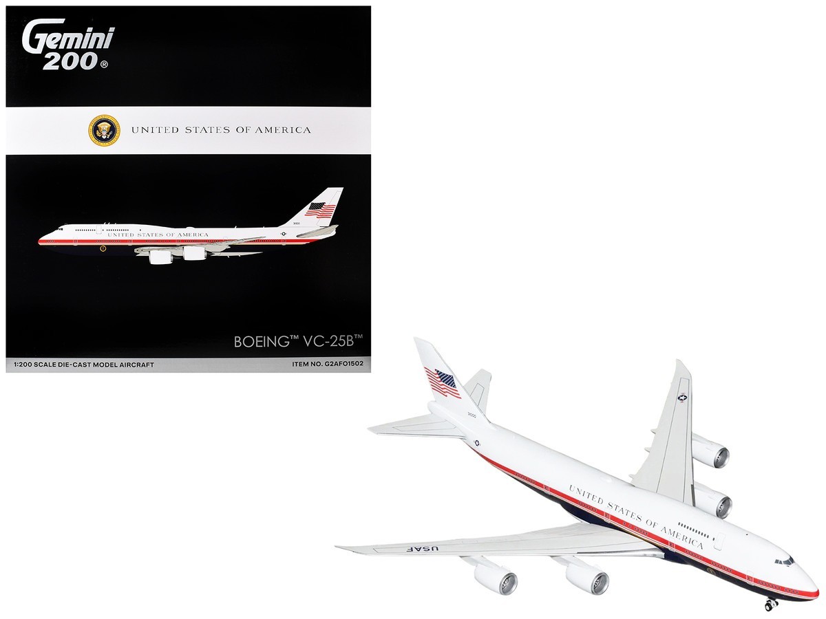 GeminiJets Diecast Aircraft Model 1/200 Boeing VC25B Air Force One GeminiJets Diecast Aircraft Model 1/200 Boeing VC25B Air Force One