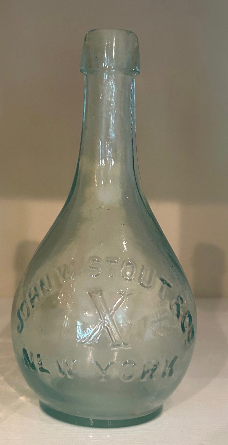 Antique 1860s Ketchup Condiment Bottle John W. Stout & Co. New York NY NYC Antique 1860s Ketchup Condiment Bottle John W. Stout & Co. New York NY NYC