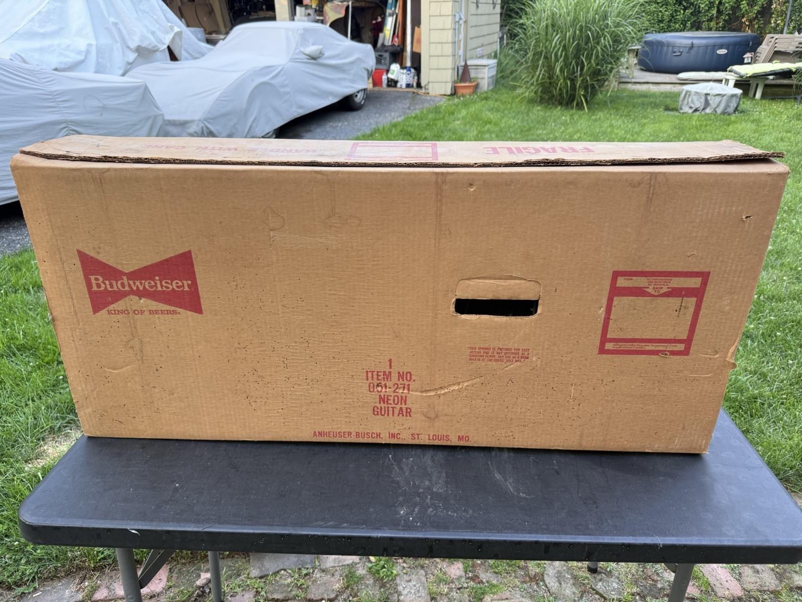 NEW Budweiser Bowtie Neon Electric Guitar (Item #051-271) 1990 NEW In Box NIB NEW Budweiser Bowtie Neon Electric Guitar (Item #051-271) 1990 NEW In Box NIB