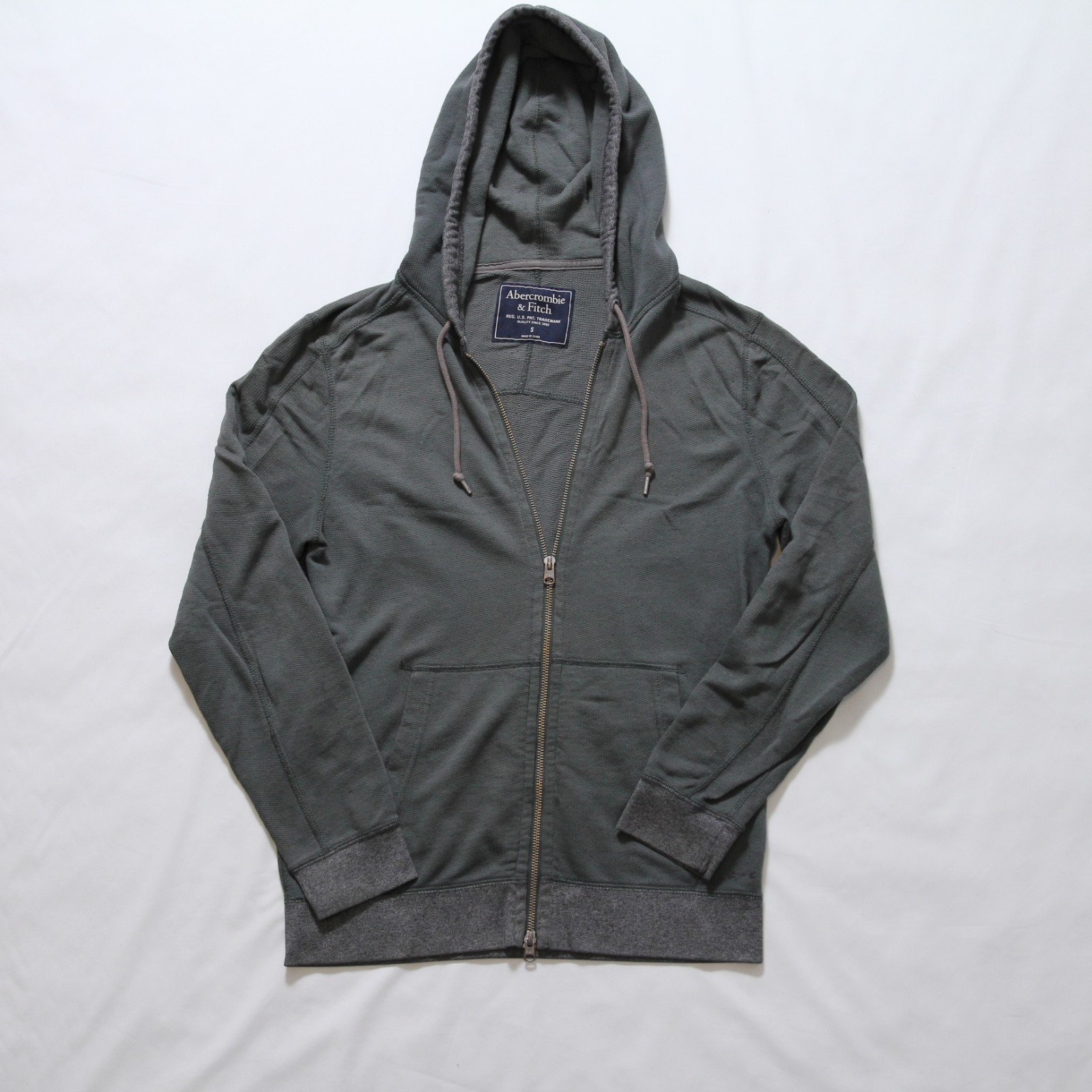 Vintage Abercrombie and Fitch Hoodie Mens S Full Double Zip Green Preppy Vintage Abercrombie and Fitch Hoodie Mens S Full Double Zip Green Preppy