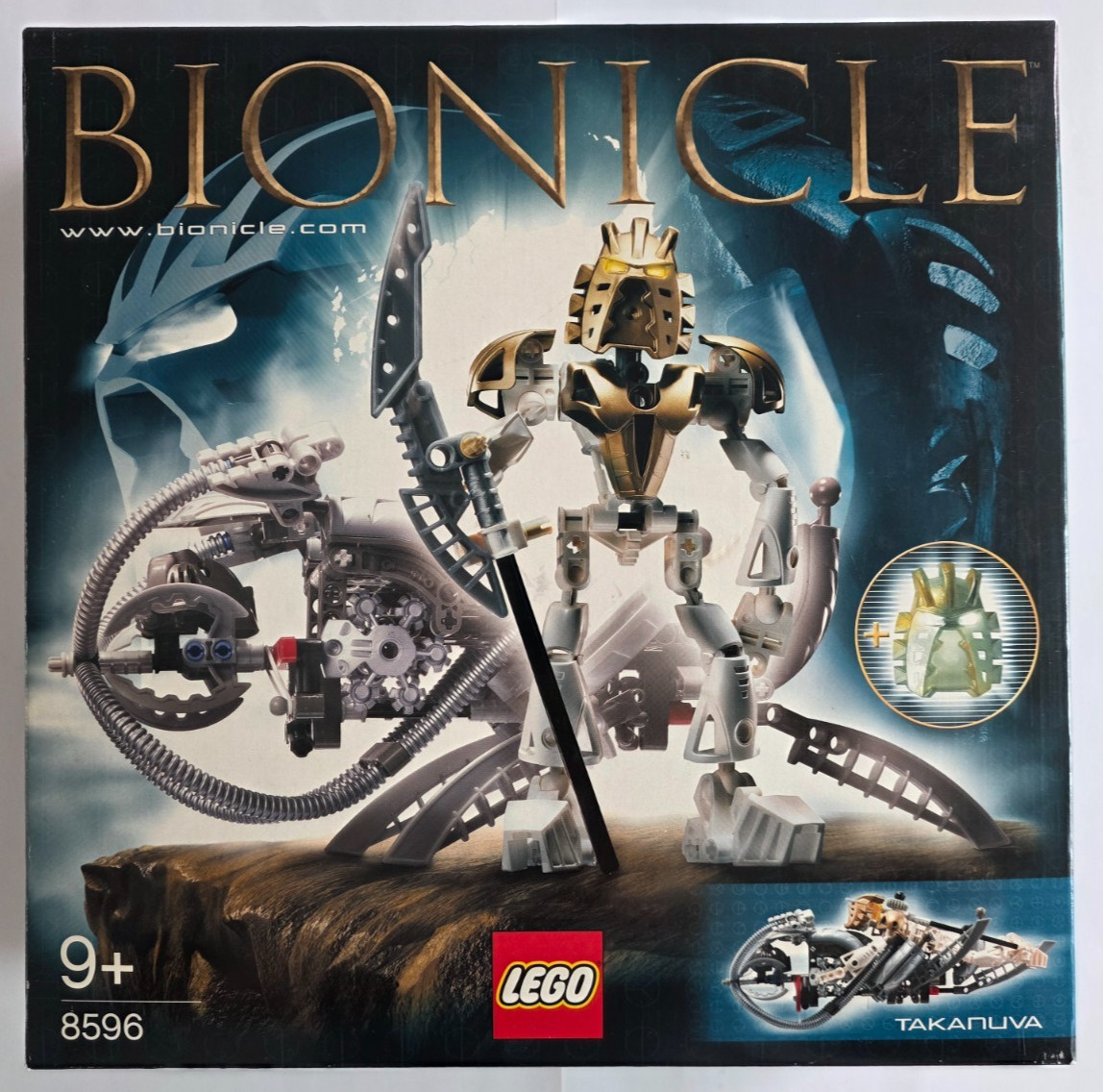 LEGO 8596 Bionicle Takanuva (2003) UNASSEMBLED Open Box - Sealed Inner Bags RARE