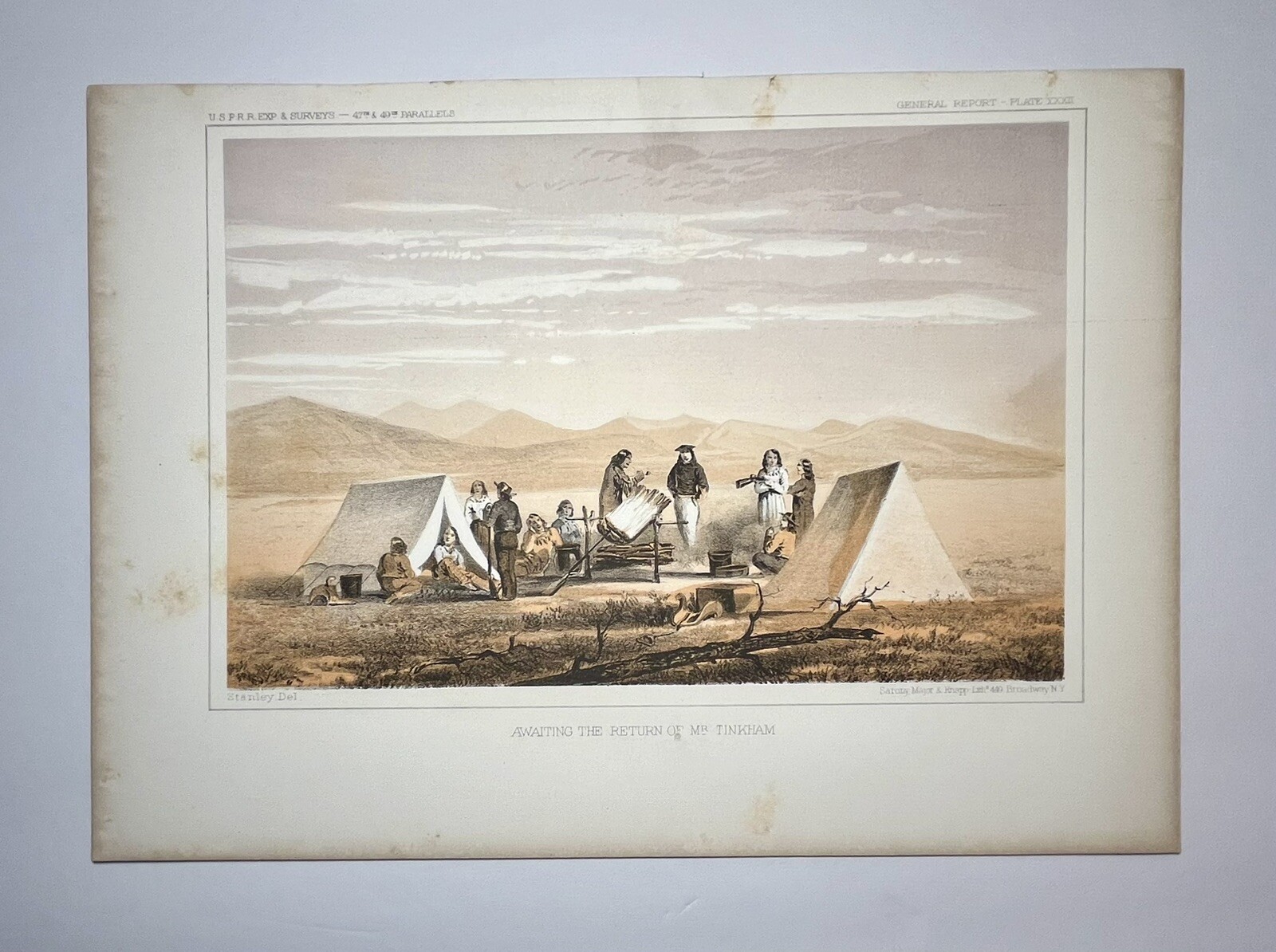 1855 ANTIQUE Pacific Railroad Survey ART PRINT history AMERICAN WEST pioneers