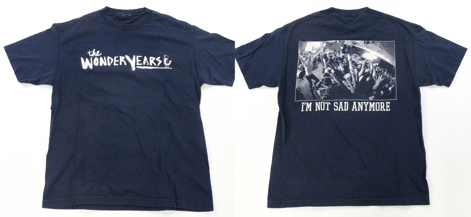 Rare VTG The Wonder Years I’m Not Sad Anymore Tour T Shirt 2000s Rock Band HC028