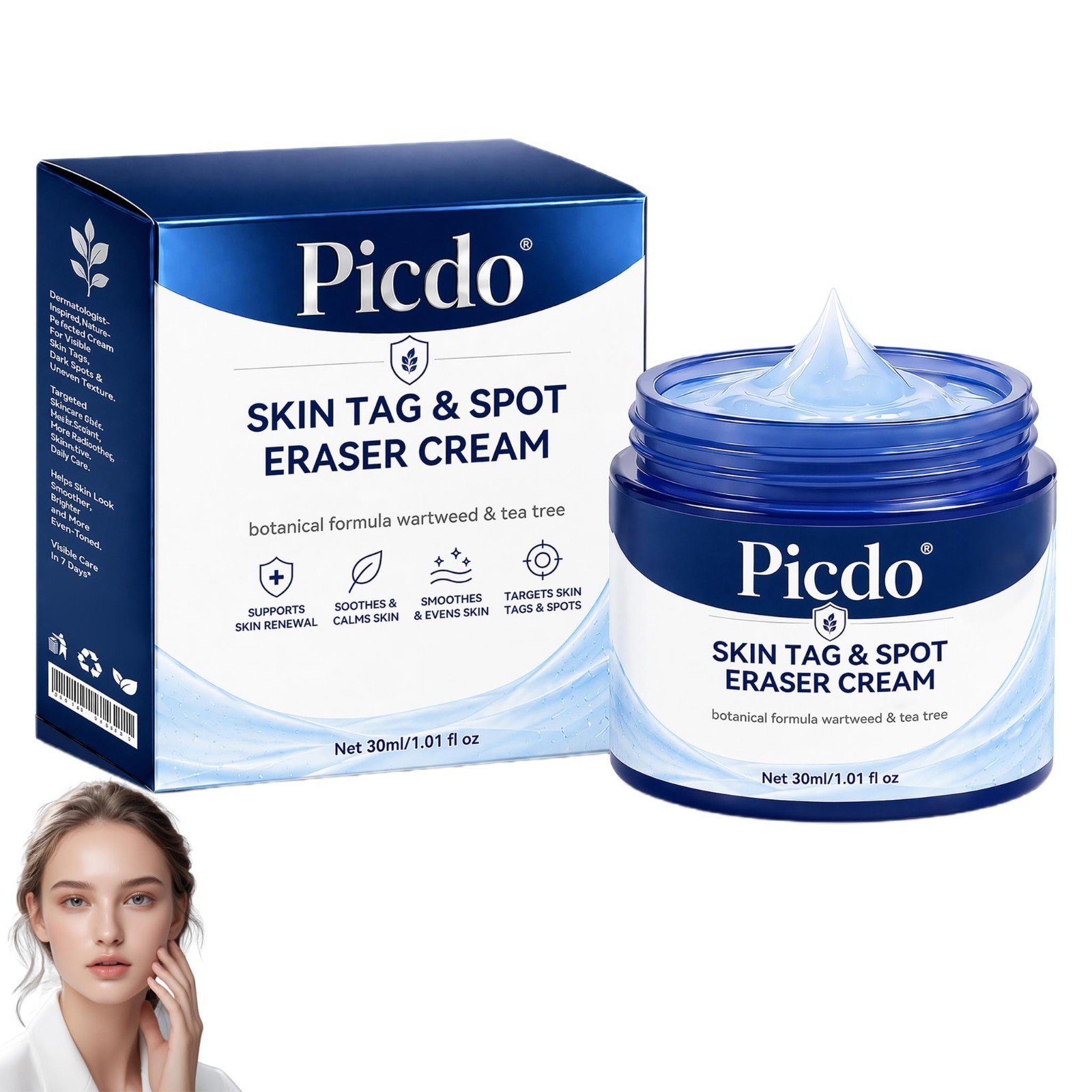 Picdo 7-Day Skin Tag & Spot Eraser Cream Improves Skin Texture,Smooths Skin
