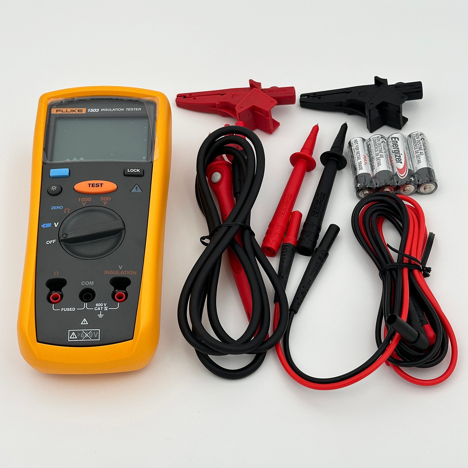 Fluke 1503 Digital Insulation Resistance Meter Megger 2000 MΩ Backlight CAT IV Fluke 1503 Digital Insulation Resistance Meter Megger 2000 MΩ Backlight CAT IV