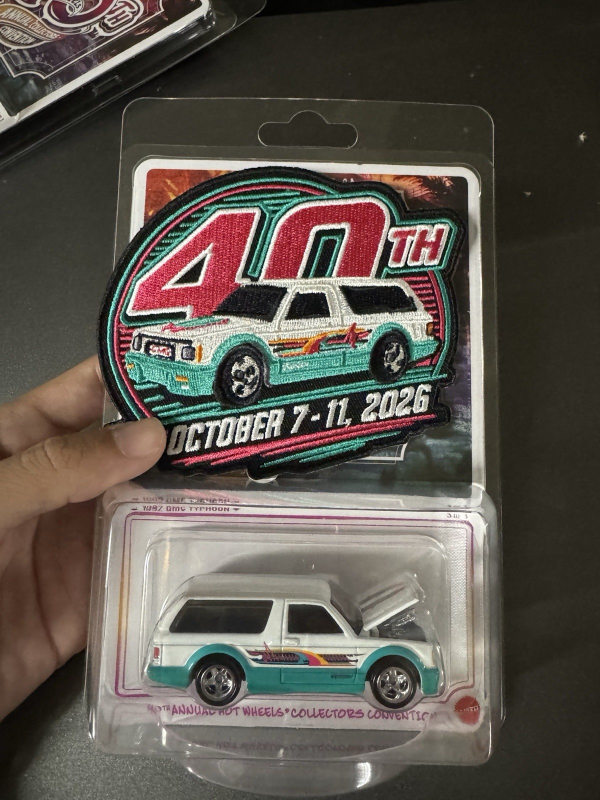 2026 Hot Wheels 40th LA Collectors Convention 1992 GMC Typhoon Finale W/ Patch