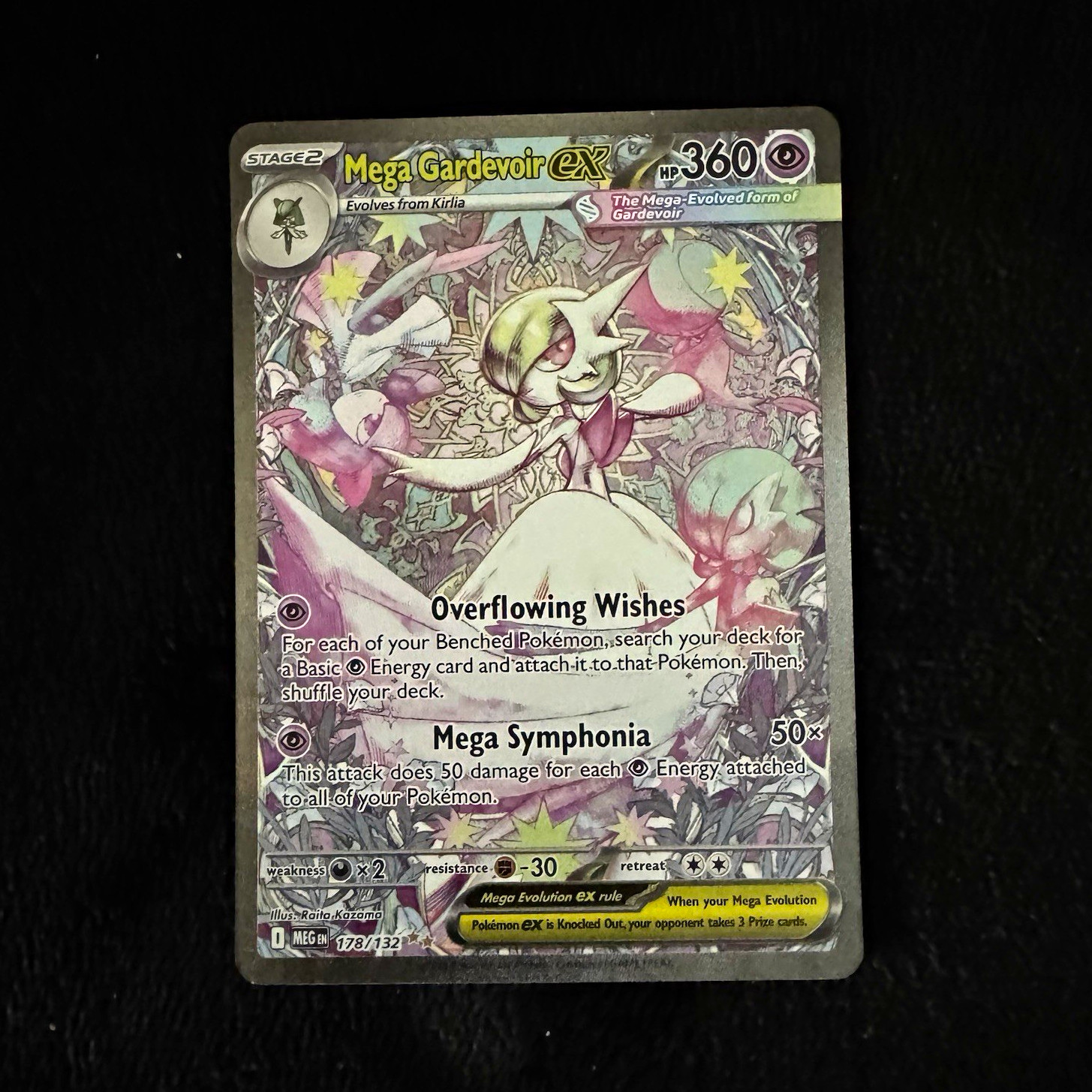 Pokémon TCG Mega Gardevoir EX 178/132 Full Art Holo Ultra Rare ME01 Pokémon TCG Mega Gardevoir EX 178/132 Full Art Holo Ultra Rare ME01