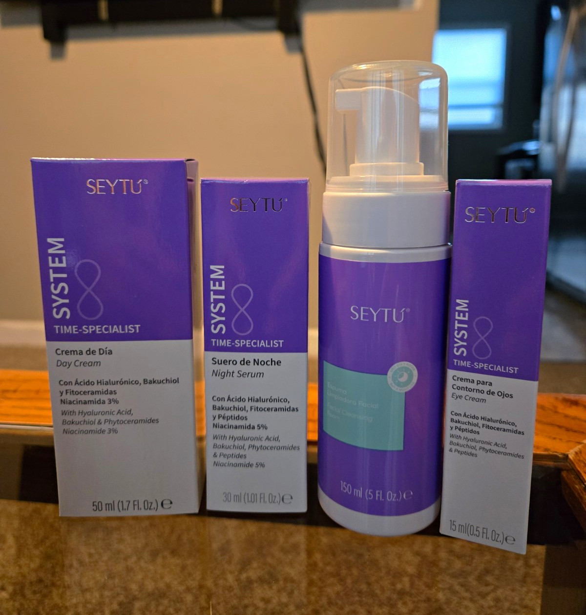 SEYTU System Time-Specialist Skincare Set Day/Night/Eye Cream + Cleansing Foam