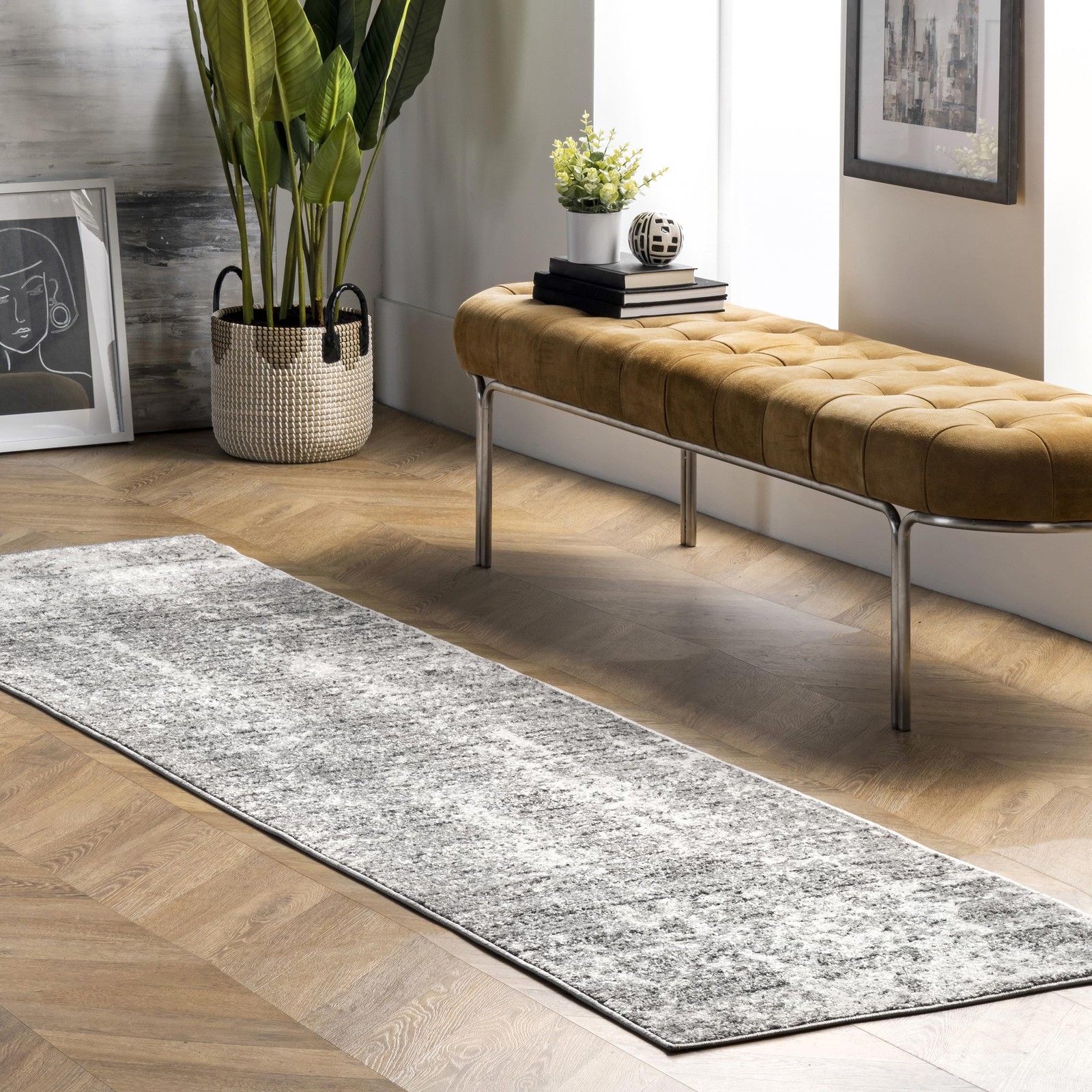 Deedra Modern Abstract Area Rug - 2\' 6 x 16\' Runner Rug Modern/Contemporary G...
