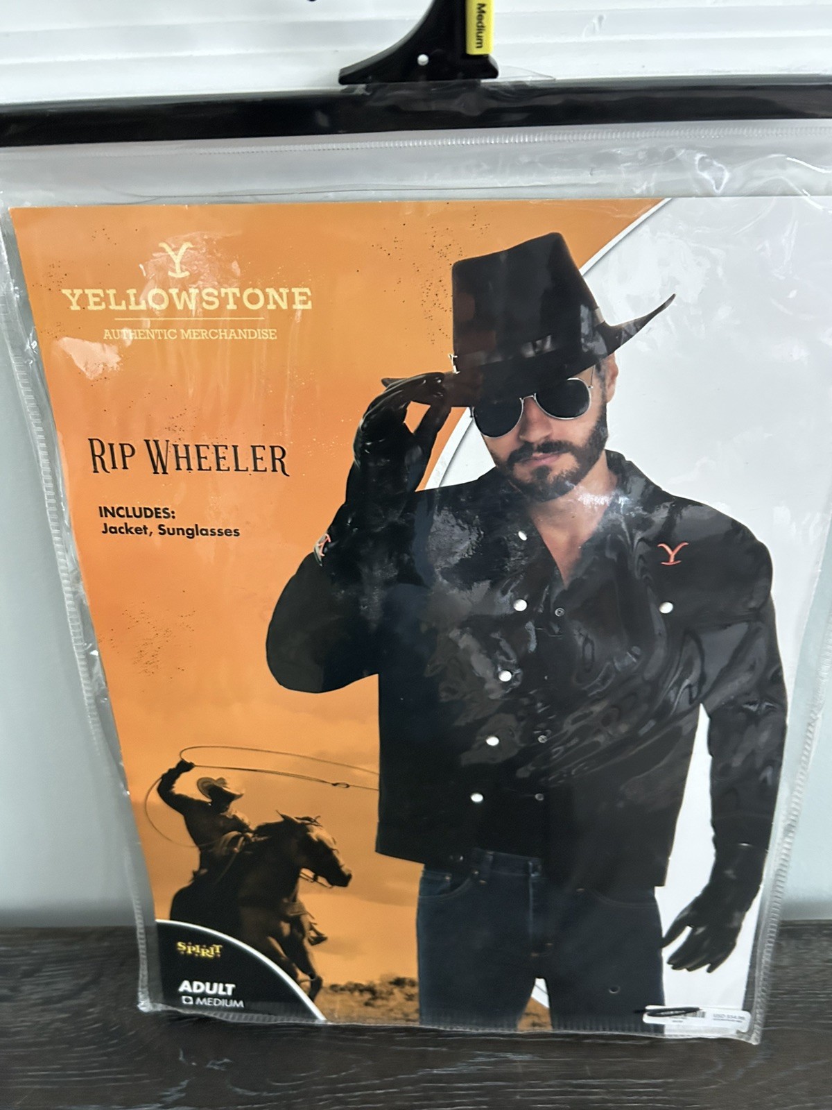 RIP WHEELER Yellowstone Men’s Costume Adult MEDIUM Black Jacket & Sunglasses NWT RIP WHEELER Yellowstone Men’s Costume Adult MEDIUM Black Jacket & Sunglasses NWT
