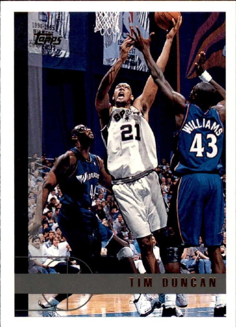 1997-98 Topps Tim Duncan #115 San Antonio Spurs RC Rookie Card Hall of Fame 1997-98 Topps Tim Duncan #115 San Antonio Spurs RC Rookie Card Hall of Fame