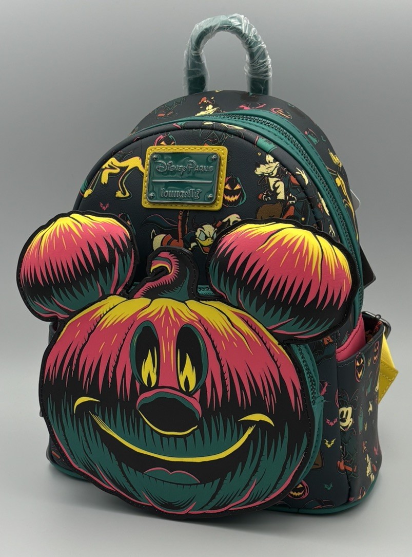 Loungefly Disney Parks Mickey Mouse Halloween Glow-in-the-Dark Mini Backpack Loungefly Disney Parks Mickey Mouse Halloween Glow-in-the-Dark Mini Backpack