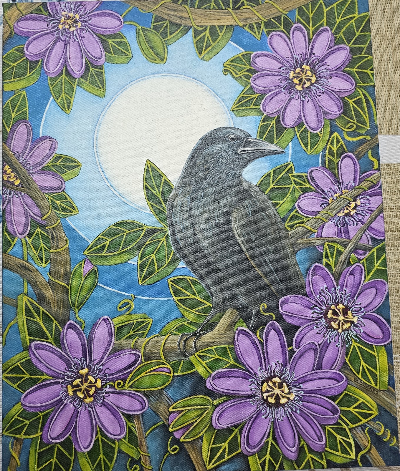 Hand painted acrylic painting on canvas 