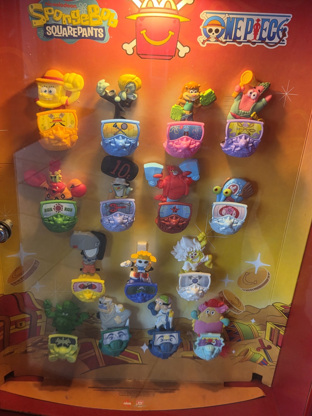 SpongeBob x One Piece McDonald’s Happy Meal Complete Set 15 Figures Anime🔥