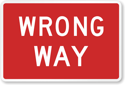 Wrong Way Sign Weatherproof Aluminum 8x12 Outdoor Metal Traffic Sign Wrong Way Sign Weatherproof Aluminum 8x12 Outdoor Metal Traffic Sign